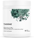 THORNE - Daily Greens Plus - Πλήρης Πράσινη σκόνη με Matcha, Spirulina, Moringa και Adaptogen, Mushroom και Αντιοξειδωτικά Blends - Αναζωογόνηση, Mint Flavor 7,2 Oz - 30 Υπηρεσίες