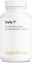 Supersmart - Daily 1® Timed Release - Multivitamin Supplement for Women & Men - με BioPQQ®, Βιταμίνη A, B, C, D & E, Biotin, Quercetin & Fisetin 