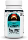 Source Naturals Essential Enzymes 500mg Bio-Aligned Multiple Enzyme Supplement Herbal Defense for Digestion, Gas, Constipation & Bloating Relief - Υποστηρίζει ανοσοποιητικό σύστημα * - 60 κάψουλες χορτοφάγων