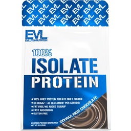 Διατροφή Evlution 100% Isolate, Whey Isolate Protein Powder, 25 G Fast Absorbing Protein, No Sugar Added, Low-Carb, Gluten-Free (Double Rich Chocolate, 1 LB)