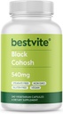 BESTVITE Μαύρο Cohosh 540mg (240 κάψουλες χορτοφάγων) - Δεν Stearates - Δεν Fillers - Vegan - Μη ΓΤΟ - Χωρίς γλουτένη