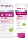 Estrogen Cream For Women, Natural Bioidentical, Hot Flashes Menopause Relief, Estrogen Cream With Wild Yam, Menstrual Cycle & Body Balance Support, Helps Reduce Hot Flashes, Paraben-Free, Vegan, 3-Month Supply(4 Oz)