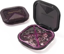 1 Pack Μικρό Purple Pill Organizer, 4 διαμερίσματα, Compact Stylish Cute Travel Camping Pill Box Καθημερινής Ιατρικής Pill Case, Φορητή και υγρασίας για την αποθήκευση βιταμινών, φαρμάκων και συμπληρωμάτων