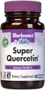 Bluebonnet Διατροφή Super Quercetin Κάψουλες λαχανικών, Βιταμίνη C Formula, Best for Seasonal & Immune Support, Μη ΓΤΟ, Χωρίς γλουτένη, Χωρίς σόγια, Χωρίς γάλα, Kosher, 30 κάψουλες λαχανικών