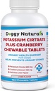 Citrate Citrate Plus Cranberry συμπλήρωμα για σκύλους (100 δισκία) - Ουρίας Φυλλαδικής Υποστήριξης-Βοηθά Deter Σχηματισμός Λίθων Οξαλικού ασβεστίου - Deters Bladder & Kidney Stones (Κατασκευασμένα στις ΗΠΑ)