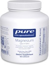 Pure Encapsulations Magnesium (Glycinate) - Supplement to Support Stress Relief, Sleep, Heart Health, Nerves, Muscles, and Metabolism* - with Magnesium Glycinate - 180 Capsules