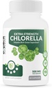 eXplicit Supplements Extra Strength Chlorella Superfood Capsules Broken Cell Wall High Potency Vegan Super Food, 1000mg Daily - 60 Capsules