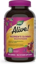 Nature's Way Alive! Women's Daily Gummy Multivitamins, 16 Vitamins & Minerals, Energy Metabolism*, Hair Skin & Nails*, Vegetarian, Mixed Berry Flavored, 150 Gummies (Packaging May Vary)