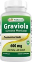 Best Naturals Graviola Κάψουλες Annona Muricata, 600 mg, 120 Count