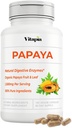 Papaya Fruit Enzyme Capsules for Digestion, Bloating Relief, Immune Support for Men & Women - 1500mg Organic Papaya Powder Per Serving - 180 Veggie Capsules - Non-GMO, Gluten-Free, Vegan-Friendly