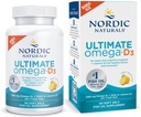 Nordic Naturals Ultimate Omega-D3, Lemon Flavor - 90 Soft Gels - 1280 mg Omega-3 + 1000 IU Βιταμίνη D3 - EPA & DHA - Προάγει τον εγκέφαλο, την καρδιά, & την ανοσοποιητική υγεία - 45 Υπηρεσίες