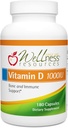Wellness Resources Vitamin D 1,000 IU - Soy-Free Vitamin D3 (180 Veggie Capsules)