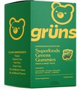 Gruns Super Greens Gummy Bears - Βιολογική Spirulina και Chlorella, Πρεβιοτικά για Digestive Health, 20+ Βιταμίνες και Ορυκτά - 14 φακελάκια - 112 Gummies