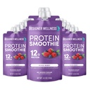 Σχεδιαστής Wellness Protein Smoothie, Αληθινά Φρούτα, Πρωτεΐνη 12g, Χαμηλή Καρβίδα, Μηδενική Προστιθέμενη Ζάχαρη, Χωρίς Γλουτένη, Χωρίς ΓΤΟ, Χωρίς Τεχνητά Χρώματα ή Γεύσεις, Μικτό μούρο, 12 Μέτρα