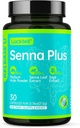 LuckTell Senna Plus 15-Day Cleanse - Gentle Gut Cleanse Detox για γυναίκες & άνδρες με Senna, Cascara Sagrada, Psyllium Husk & MCT Oil, Nature Colon Cleanse με προβιοτικά, Made in USA,30 Capsles