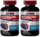 Resveratrol Supreme 1200mg Μέγιστη δύναμη Plus 1200 κόκκινα συμπληρώματα κρασιού, ρεσβερατρόλη συμπλήρωμα κόκκινο κρασί, ρεσβερατρόλη αντιοξειδωτικό, κόκκινο εκχύλισμα κρασιού με ρεσβερατρόλη, κόκκινο κρασί σταφυλόσπιτα 2 μπουκάλια