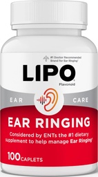 Lipo-Flavonoid Plus Εμβοές Ανακούφιση - Doctor-Recommended for Ringing Ears - Clinically-Proven Lemon Bioflavonoid Complex with Vitamins C, B1, B2, B6, B12, & Calcium - 100 Caplets