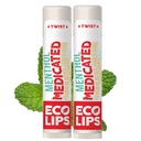 Eco Lips Certified Organic Medicated Lip Balm for Cold Sores & Fever Blisters with Menthol, Tea Tree and Lemon Balm 2 pack by Eco Lips 100% Natural. Κατασκευασμένο στις ΗΠΑ