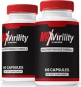 NutraRize (2 Pack) MaxVirility, MaxVirility Υψηλής Απόδοσης Χάπια Φόρμουλα, All-Φυσικό συμπλήρωμα για την υποστήριξη της μυϊκής υγείας και της γενικής ευεξίας, Επίσημες κριτικές Pastillas (120 κάψουλες)