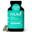 HUM Daily Cleanse Acne Συμπληρώματα για γυναίκες & άνδρες, Απλό Digestive Cleanse για τη σαφή υποστήριξη του δέρματος, ψευδάργυρος, Spirulina, Chlorella, Αποτοξινωτικά Βότανα, Βιολογικό άλγη, Συμπλήρωμα Βιταμινών δέρματος, 60 κάψουλες