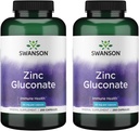 Swanson Zinc Gluconate - Συμπλήρωμα Ορυκτών Προωθώντας την υγεία του προστάτη, την υγεία του οράματος, & την ανοσοποιητική υποστήριξη - Γλουκονική μορφή για Βέλτιστη Απορρόφηση - (250 κάψουλες, 50mg έκαστο) (2 Συσκευασία)