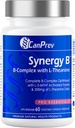 CanPrev Synergy B Complex with L-Theanine 60 Κάψουλες 30-Ημέρες προσφοράς - Προώθηση της ψυχικής χαλάρωσης, βελτίωση της ενέργειας, Γνωστική σαφήνεια και το σώμα υποστήριξης & μυαλό - Vegan, μη GMO και Gluten-free