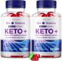rize labs - Bio Science Keto Plus Gummies για απώλεια βάρους, επιπλέον δύναμη, Advanced Formula Περιλαμβάνει μηλίτη μηλίτη gummies (120 Gummies) (Pack of 2)