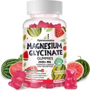 Γλυκινικό Μαγνήσιο Glycinate Gummies 2500mg - Συμπλήρωμα χωρίς ζάχαρη Μαγνήσιο Κάλιο με βιταμίνη D, B6, CoQ10 για την υποστήριξη ηρεμίας & ύπνου - 90 Καρπούζια