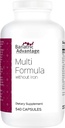 Bariatric Advantage Multi Formula Without Iron, High Potency Daily Multivitamin for Bariatric Surgery Patients with 22 Essential Vitamins and Nutrients - 540 Capsules