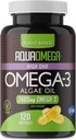 Συμπλήρωμα Ωμέγα 3, Vegan Omega 3, Οργανικά Ωμέγα 3 Λιπαρά Οξέα EPA & DHA Συμπληρώματα από Ψυχρό Πιέστε Λάδι Άλγης, Ωμέγα 3 Συμπληρώματα, 120 Softgels