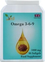 Ved Omega 3-6-9 συμπλήρωμα διατροφής softgel, από έλαιο λιναρόσπορου κρύου τύπου, 1000 mg 90 Soft Gel - 90 Days’ Supply.