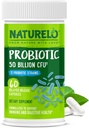 NATURELO Probiotics for Digestive Health - 50 Billion CFU, 11 Strains Daily Supplement - Ενισχύει το ανοσοποιητικό σύστημα, Καθυστερημένη κυκλοφορία, 60 κάψουλες χορτοφάγων
