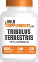 BulkSupplements.com Κάψουλες Tribulus Terrestris - συμπλήρωμα βοτάνων, Tribulus Terrestris 1500mg - Χωρίς γλουτένη, 2 κάψουλες ανά υπηρεσία, 240 Count (Pack of 1)