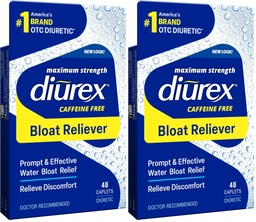 Diurex Max - μέγιστη δύναμη χάπια νερού χωρίς καφεΐνη - αισθάνονται καλύτερα και λιγότερο βαριά, 48 κόμης (πακέτο του 2)