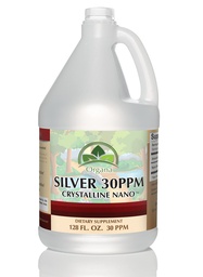 Organa Crystalline Nano Colloyal Silver - Ultra Pure Silver Liquid for Immune Support - Ultimate Bio Active Supplement - Plata Coloidal - 1 Gallon (128 Ουγγιά) - 30 PPM