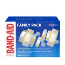 Band-Aid Adhesive Bandages Family Variety Pack, Sheer & Clear Ευέλικτη Στείρα Μεμονωμένα τυλιγμένα Μπάντες για Πρώτες Βοήθειες Φροντίδα Τραυμάτων για Μικρά Κόμματα & Αποκόμματα, Διάφορα Μεγέθη, 280 ct