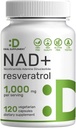 NAD+ συμπλήρωμα ρεσβερατρόλης 1.000mg ανά υπηρεσία, 120 κάψουλες Veggie 