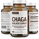 100% Real Wild Chaga Mushroom & Aged Black Σκόρδο κάψουλες σκόνη - Αντιοξειδωτικό & ανοσοποιητικό συμπλήρωμα υποστήριξης 