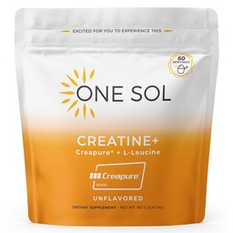 One Sol Creatine για τις γυναίκες, όλα τα φυσικά γυναικεία Creatine Powder w Creapure & Leucine, Αύξηση Lean μυϊκή μάζα, μείωση του χρόνου αποκατάστασης, προωθεί τον εγκέφαλο και την υγεία των οστών (Άγριες, 60 υπηρεσίες)