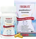 FRESHLITE Japanese Clear Skin Ceramide Supplement – Plant-Based Ceramide & Postbiotics for Hydration, Barrier & Elasticity – Helps Reduce Acne & Irritation – Non-GMO, Gluten-Free, 60 Vegan Capsules
