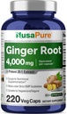 NusaPure Ginger Ρίζα Κάψουλες 20:1 Εκχύλισμα, 200 mg Ισοδύναμο με 4.000 mg ανά Veggie Caps 
