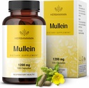 HERBAMAMA Mullein Leaf Κάψουλες - 1200mg Mullein Leaf Extract για υποστήριξη Lung Detox - Vegan, συμπλήρωμα καθαρισμού αναπνευστικού πνεύμονα μη GMO