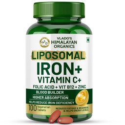 HIMALAYAN ORGANICS Βιολογικά Χηλικά Σιδήρου με βιταμίνη C, B12, Zinc & Follic Acid 