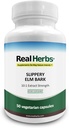 Real Herbs Slippery Elm Bark Extract-Derived from 7000mg Slippery Elm Bark with 10:1 Extract Strength- Soothes Soreness of Mucous Membranes, Antioxidant Skin Health Support–50 Vegetarian Caps