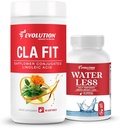 Evolution Advance Sport Διατροφή CLA Fit – Safflower Conjugated Linoleic Acid Supplement, Υποστήριξη Lean μυϊκή μάζα, Προώθηση της ενέργειας (90 Softgels) + Νερό λιγότερο – Μειώνει τη διατήρηση του νερού (60 κάψουλες)