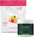 AgelessLX Λεμονάδα φράουλα & Power Greens Powder Supplement Bundle - Αντιγηραντική και πράσινη Superfoods συμπληρώματα