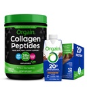 Orgain Grass Fed Hydrolyzed Collagen Peptides Protein Peptides σε σκόνη - Παλαιό & Κετό Φιλικό, Amino Acid συμπλήρωμα, Ζυμαρικά ενυδατωμένα & χόρτο Fed καθαρό πρωτεΐνη Shake, κρεμώδη σοκολάτα Fudge - Αντικατάσταση γεύματος