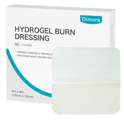 Dimora Hydrogel Burn Dressing 4" x 4" - Κάψιμο και τραύμα Dressing Instant Cooling Relief for Minor Burns & Wounds, Καταπραϋντικό υγρό Burn Pads για 1ου-2ου βαθμού εγκαύματα, περικοπές, εκδορές (10 κόμης)