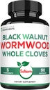 Satoomi 5 σε 1 Wormwood Capselles συμπλήρωμα - με μαύρο γαρύφαλλο Walnut Turmeric και Berberine HCl - 90 κάψουλες - ανοσοποιητικό σύστημα & Digestion Health