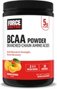 Force Factor BCAA Amino Acids Συμπλήρωμα 2:1:1, Delicious and Refreshing BCAA σκόνη για την υποστήριξη της αποκατάστασης και της απόδοσης των μυών, Δεν τεχνητά χρώματα ή γεύσεις, Orange Mango, 30 εξυπηρετούν